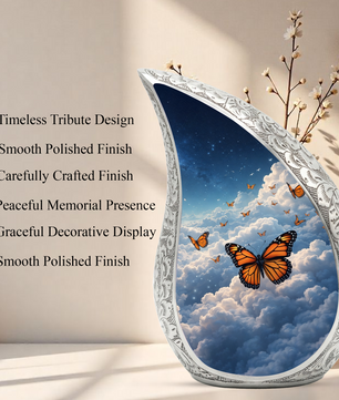 Butterfly Heaven Adult Urn for Human Ashes – Premium Butterfly Heaven Cremation Urn