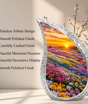 Beautiful Wildflower Sunset Cremation Urn for Mom