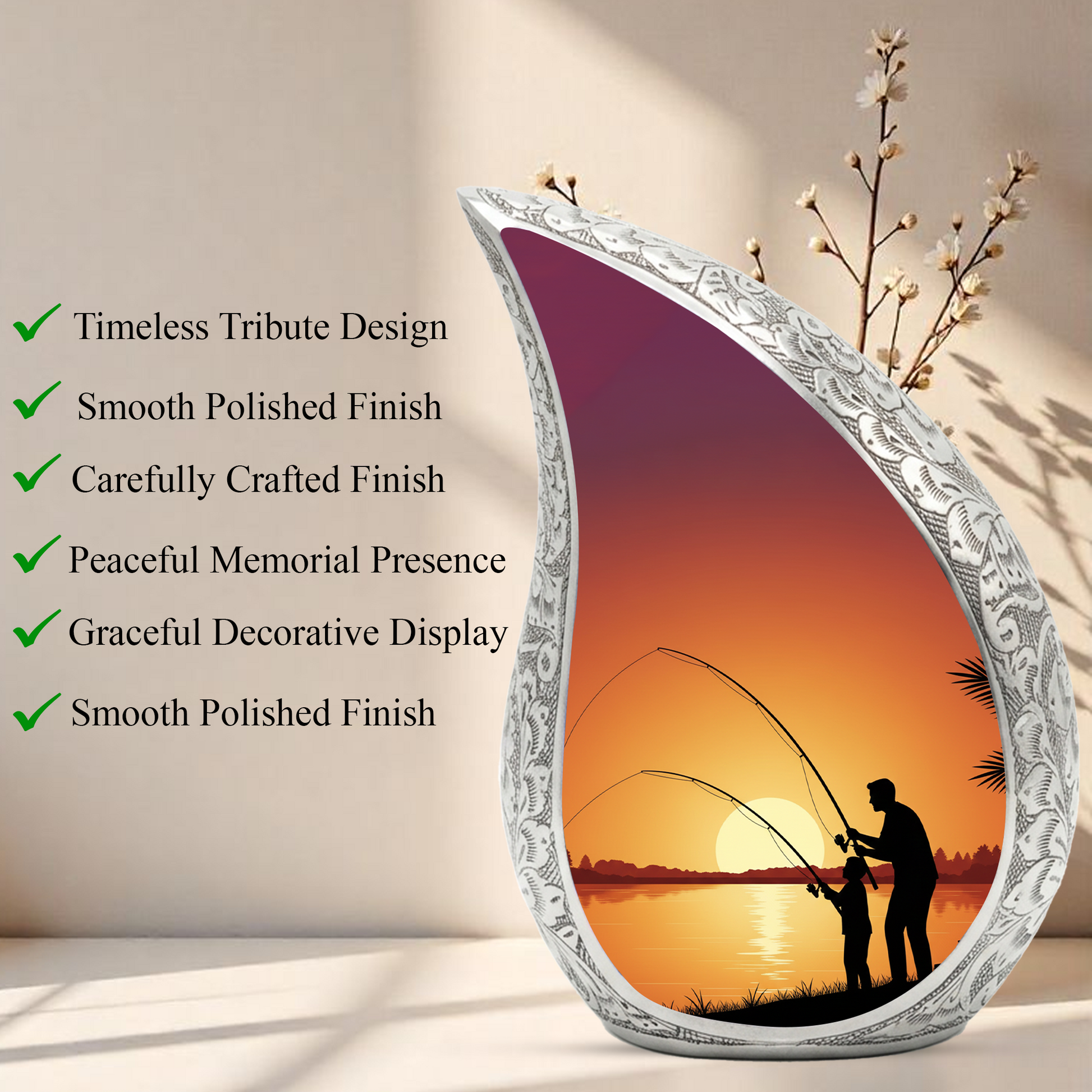 Fishing Urn for Dad | Gone Fishing Urn | Fishing Urns for Human Ashes