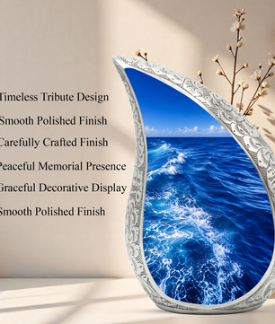 Ocean Wave Urn for Ashes, Personalized Beach Cremation Urn for Mom & Dad