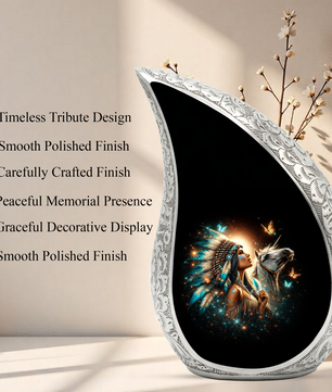 Native American Woman Cremation Urn for Mom & Women