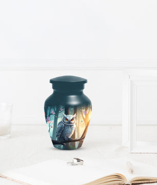 Snowy Owl Urn for Mom – Custom Owl Cremation Urns for Ashes | Adult Female Funeral Keepsake