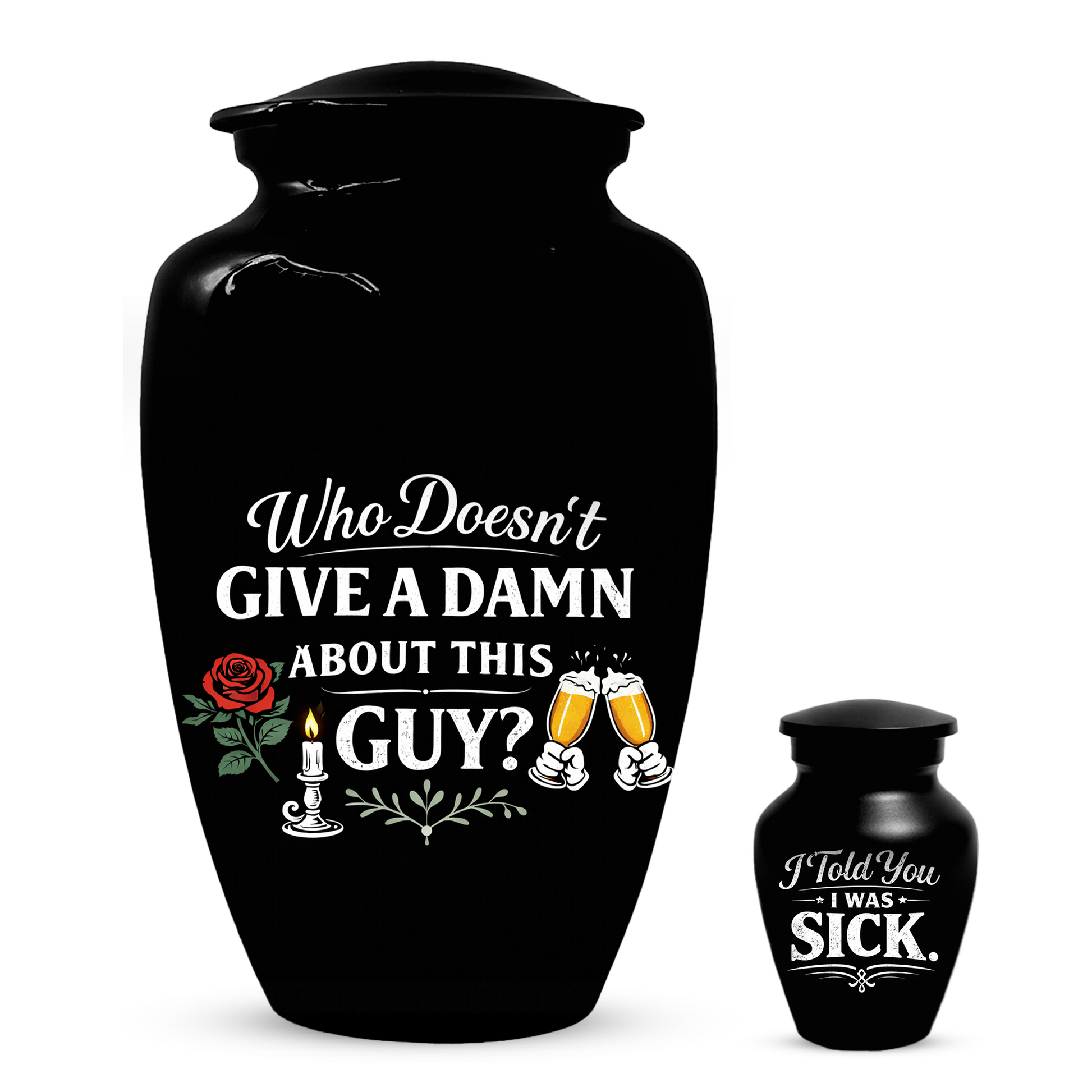 Funny Adult Urn for Ashes,  Personalized Memorial Urn for Dad