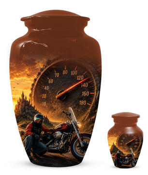 Motorcycle Urn for Ashes - Motorcycle Memorial  Keepsake for Dad