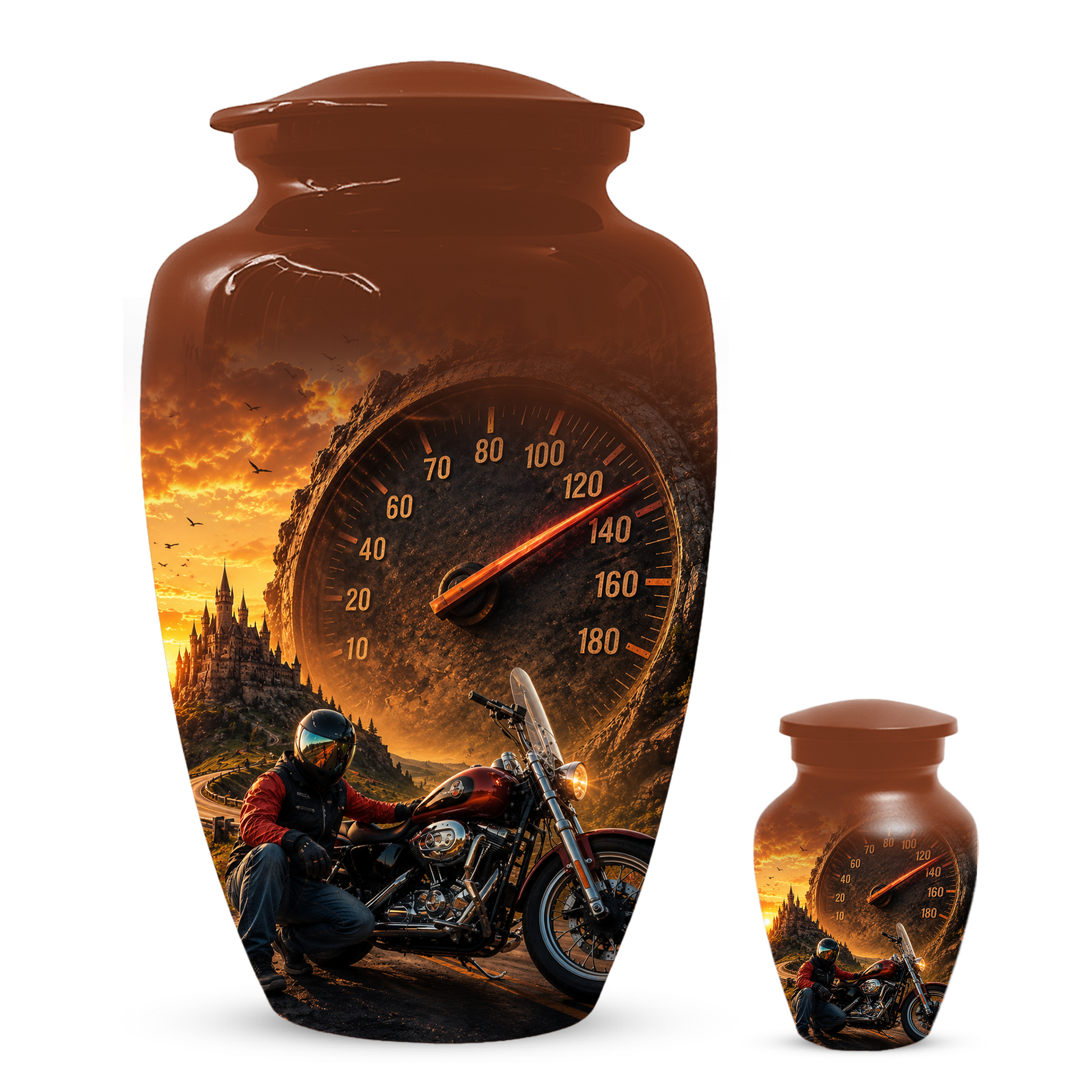 Motorcycle Urn for Ashes - Motorcycle Memorial  Keepsake for Dad
