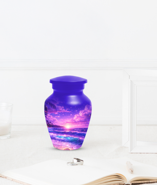 Personalized Beach Cremation Urn for Ashes | Ocean Wave Memorial Urn