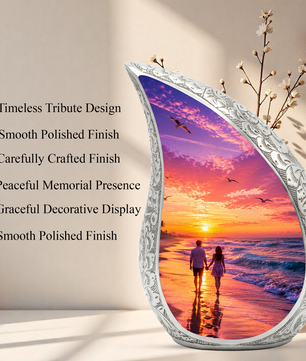 Beach Sunset Urn for Human Ashes | Ocean Sunset Cremation Urn