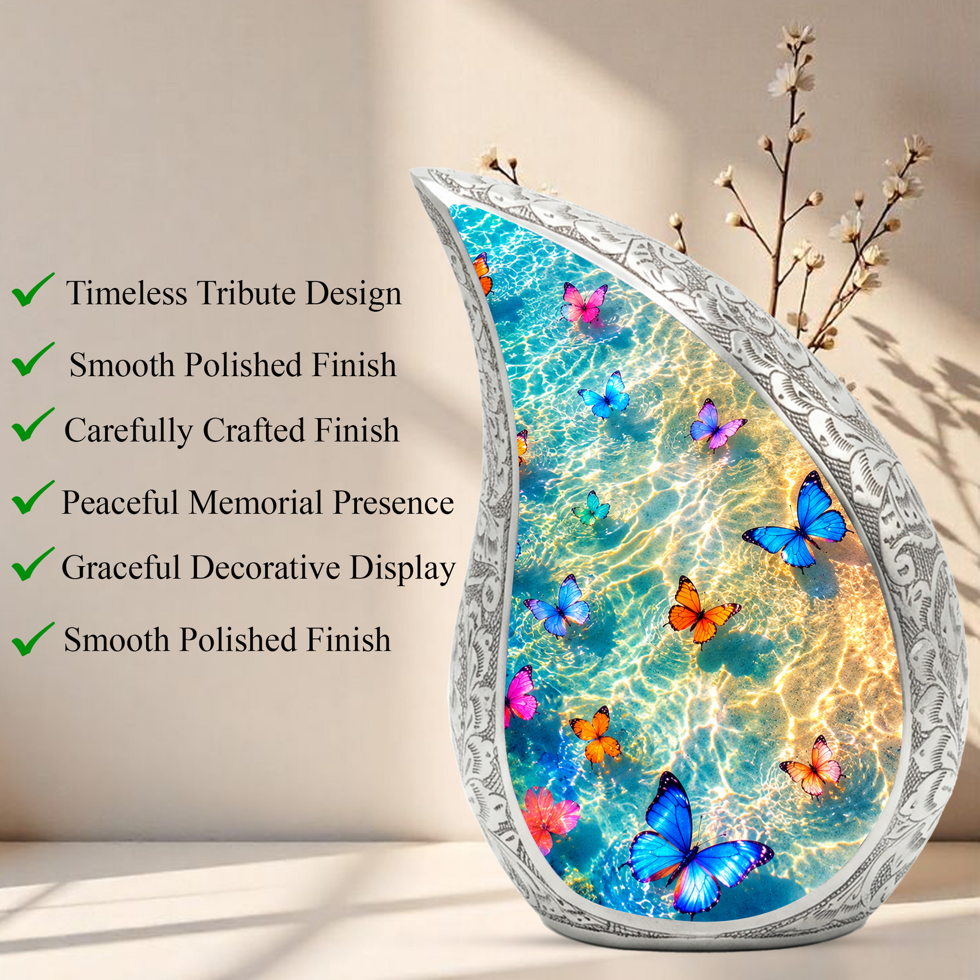 Butterfly Urn for Ashes | Butterfly Urns for Human Ashes, Adult Urn, Butterfly Adult Cremation Urn