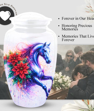 Horse Urn for Mom, Beautiful Cremation Large Urn for Women
