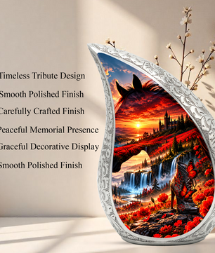 Horse Cremation Urn for Ashes, Horse Memorial Urn, Equestrian Adult Urn, Horse Lover Cremation Urn