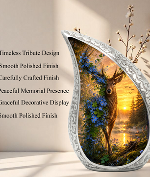 Deer Urn for Adult Ashes | Nature Adult Cremation Urn for Human Ashes Memorial