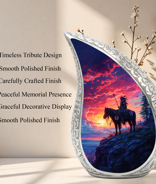 Native American Adult Urn for Human Ashes – Premium Native American Cremation Urn |