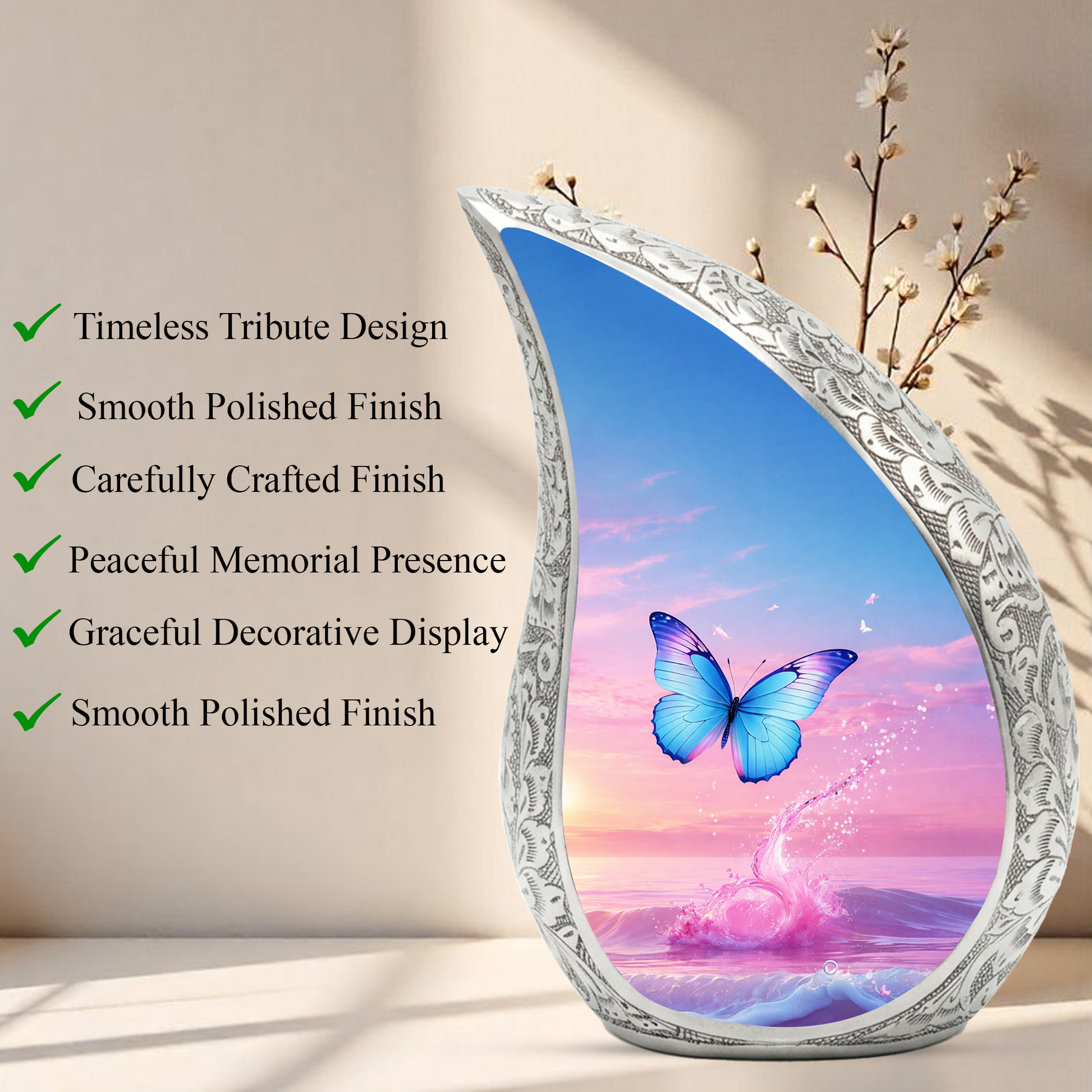 Butterfly Urn for Ashes, Butterfly Urn, Butterfly Urns for Human Ashes