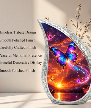 Beautiful Butterfly Urn for Human Ashes | Butterfly Cremation Urn for Mom, Women,