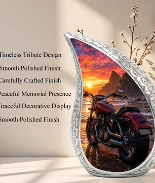 Motorcycle Urn for Dad, Biker Cremation Urn for Ashes,Keepsake Urn for Dad