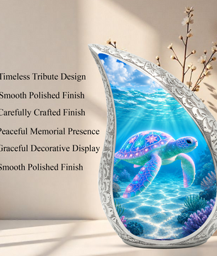 Sea Turtle Urn for Human Ashes – Ocean Theme Adult Cremation Urn