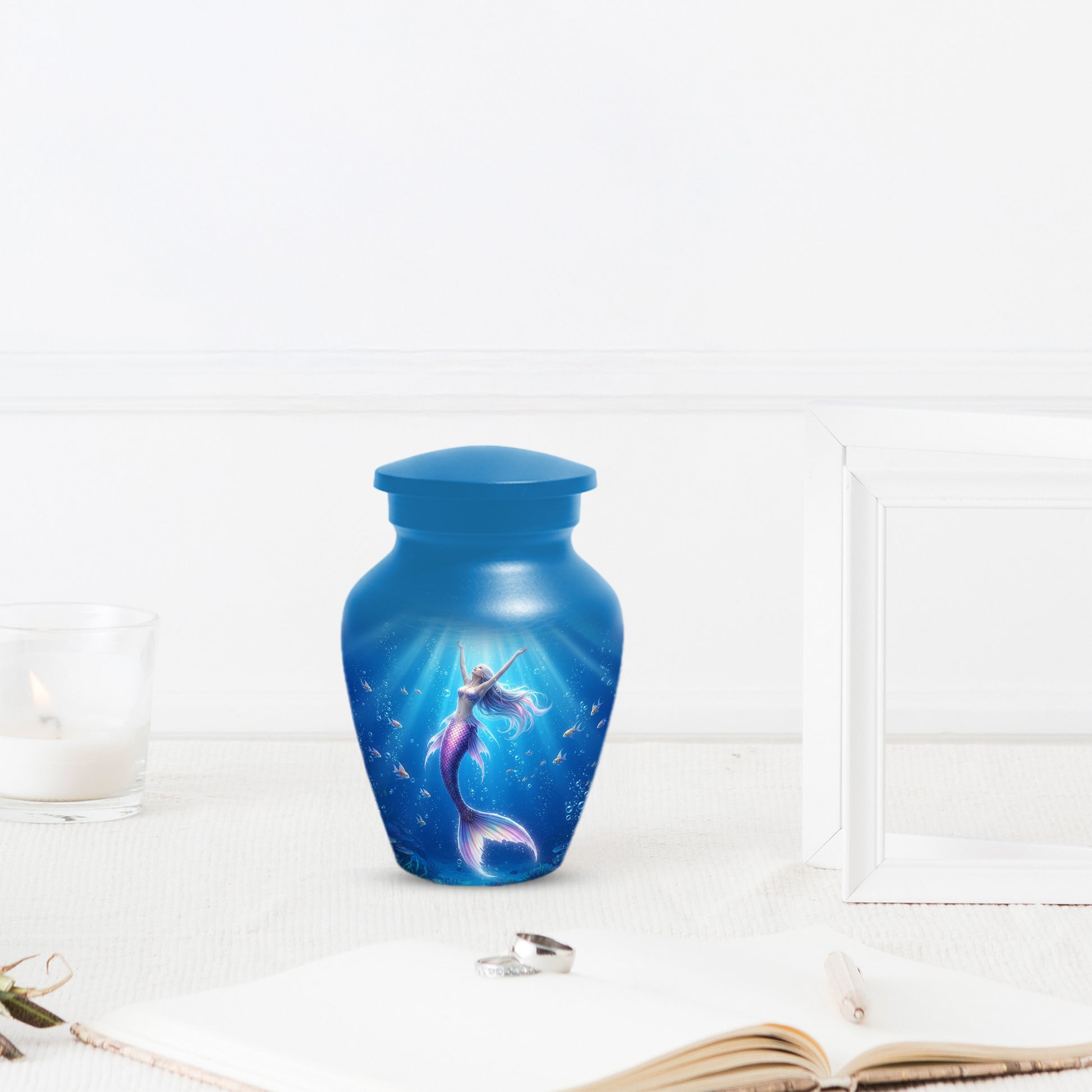 Ocean Mermaid Urn for Mom – Personalized  Memorial Urns for Female