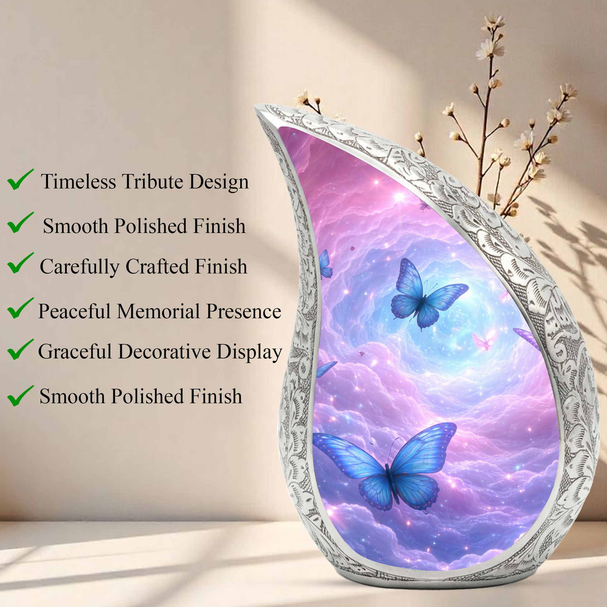 Butterfly Urn for Human Ashes | Heavenly Butterfly Urn |