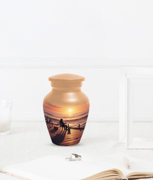 Beautiful Fishing Urn for Dad | Gone Fishing Cremation Urn for Adult & Male Ashes