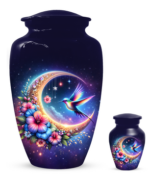 Hummingbird Cremation Urn for Ashes, Personalized Memorial Urn for Mom