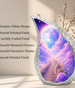 Heavenly Moon & Stairway Cremation Urn for Adult Ashe