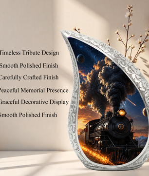 Train Urn for Human Ashes | Unique Adult Cremation Urn | Train Memorial Urn for Adult Ashes, Men & Women