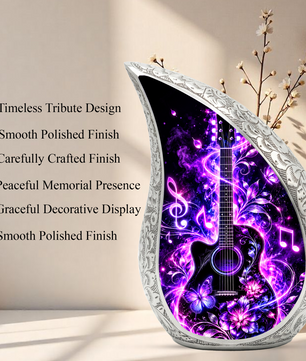 Guitar Adult Urn for Ashes, Music Lover Keepsake  Cremation Urn for Human Ashes