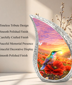 Hummingbird Memorial Urn for Mom | Urn for Human Ashes | Keepsake Urn for Mom