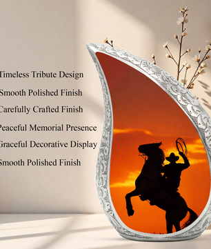 Cowboy Urn for Dad, Personalized Western Memorial
