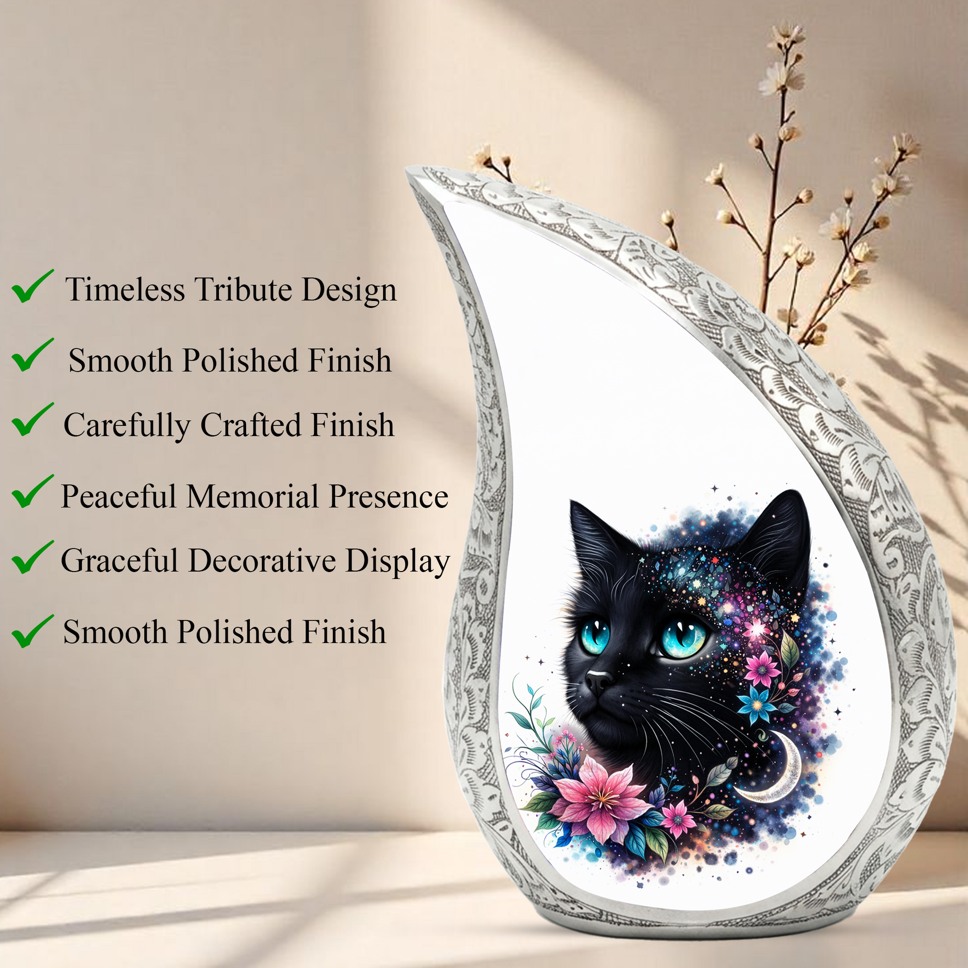 Personalized Cat Urn, Custom Pet Urn for Cat, Cat Urns for Ashes