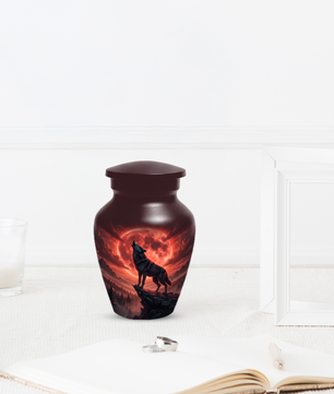 Wolf Urn for Dad – Custom Howling Wolf Cremation Urns for Ashes