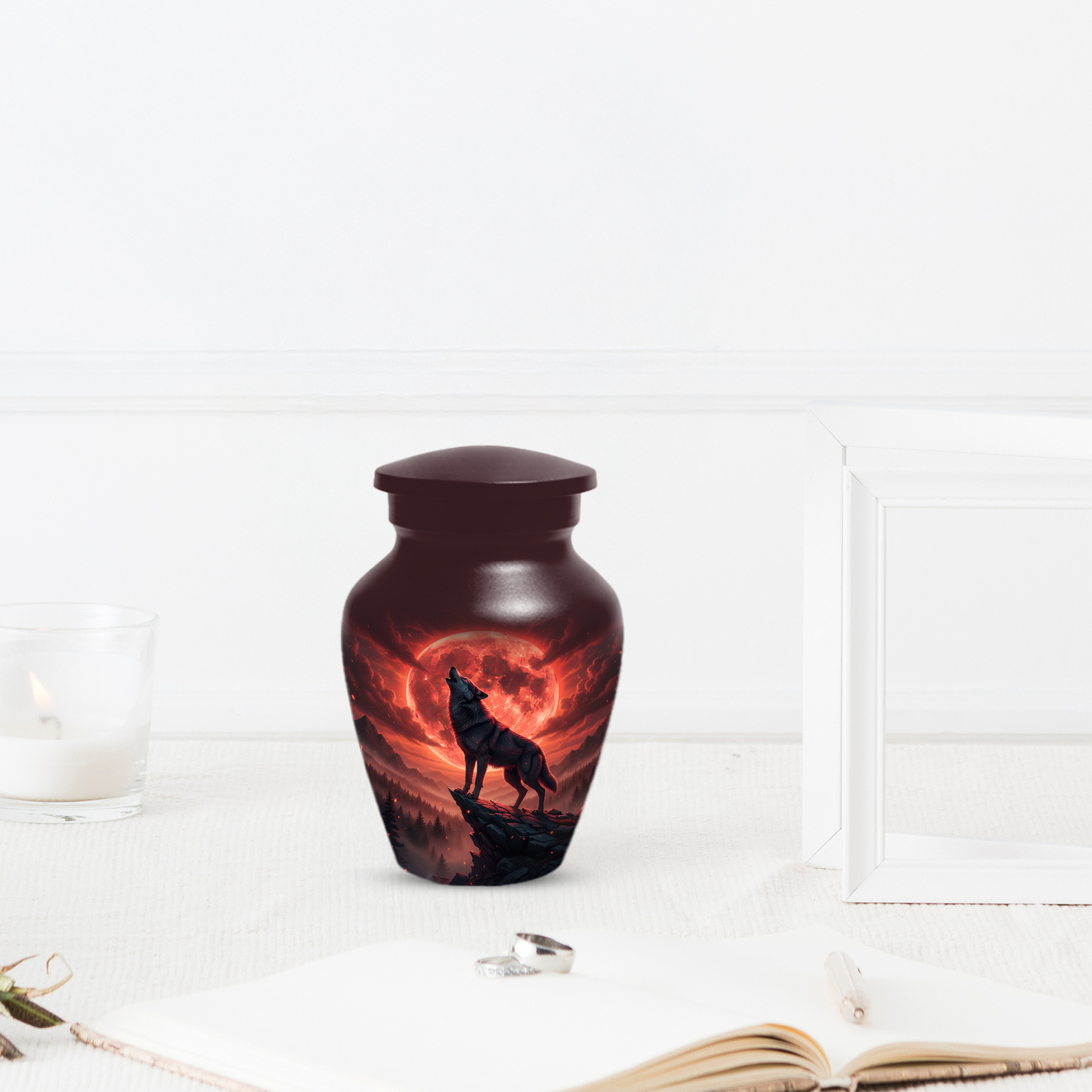 Wolf Urn for Dad – Custom Howling Wolf Cremation Urns for Ashes