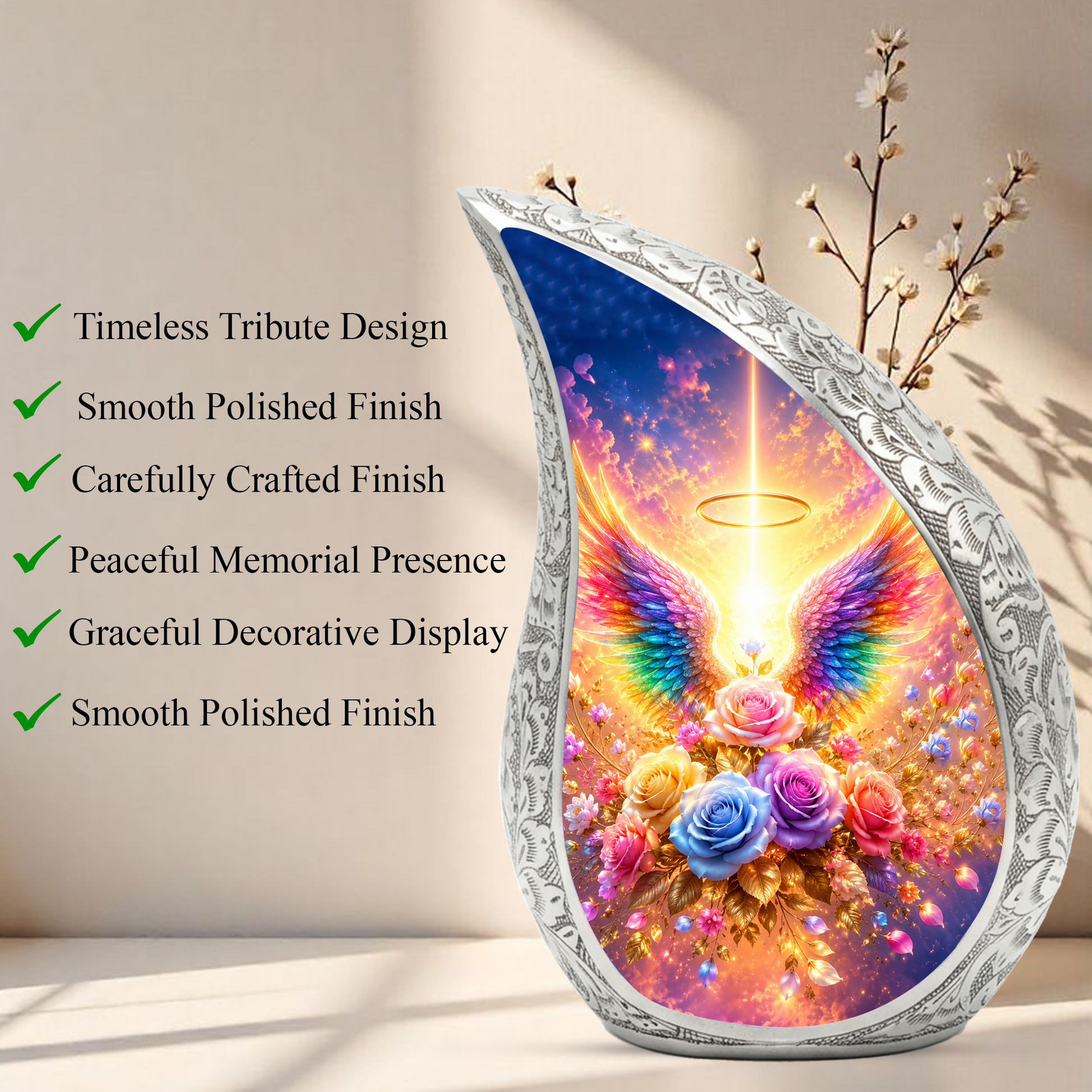 Angel Wing Urn for Adult Ashes | Elegant Adult Cremation Urn | Urns for Adult Ashes