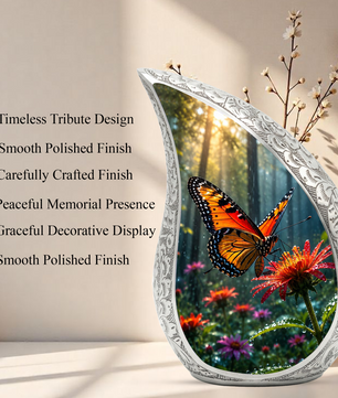 Butterfly Urn for Human Ashes | Adult Cremation Urn with Butterfly Design