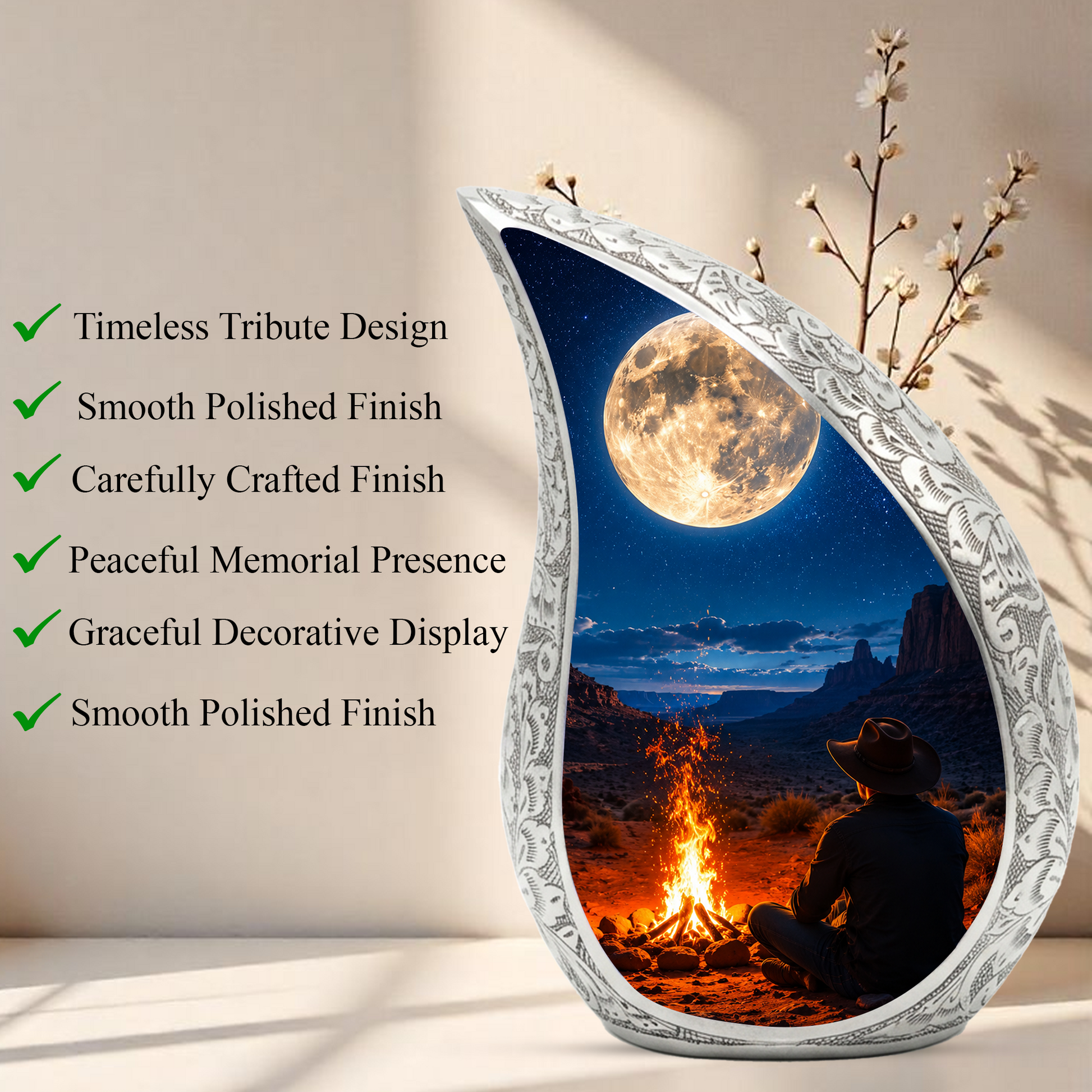 Men Urn for Dad & Father | Cremation Urns for Adult Male | Keepsake & Personalized Memorial Urn