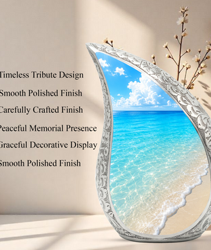 Ocean Beach Cremation Urn – Elegant Memorial Urn for Mom, Dad, Women & Men