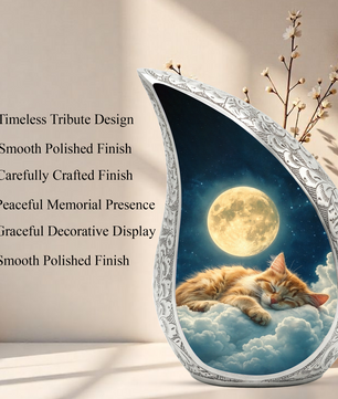 Cat Heaven Urn for Human & Pet Ashes – Personalized Cat Heaven Cremation Urn