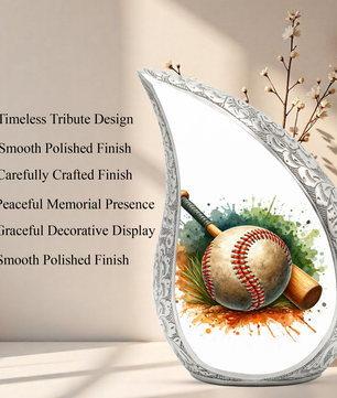 Baseball Urn for Dad, Adult Cremation Urn for Human Ashes