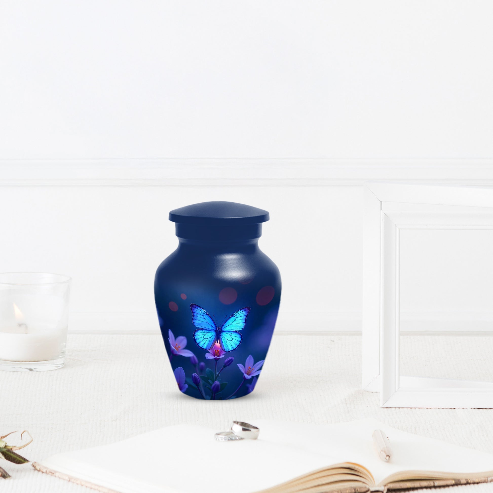 Blue Butterfly Urn for Human Ashes | Blue Butterfly Cremation Urn
