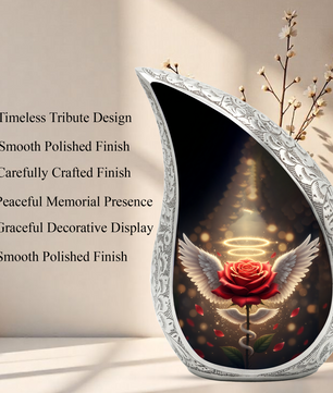 Angel Rose Urn for Mom | Personalized Memorial Urn for Ashes