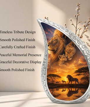 Lion Urn for Adult Ashes | Majestic Adult Cremation Urn for Human Ashes Memorial