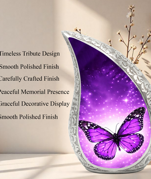 Purple Butterfly Urn for Human Ashes | Butterfly Urn | Urn for Mom