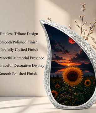 Sunflower Urn for Human Ashes | Beautiful Floral Cremation Urn for Mom & Women