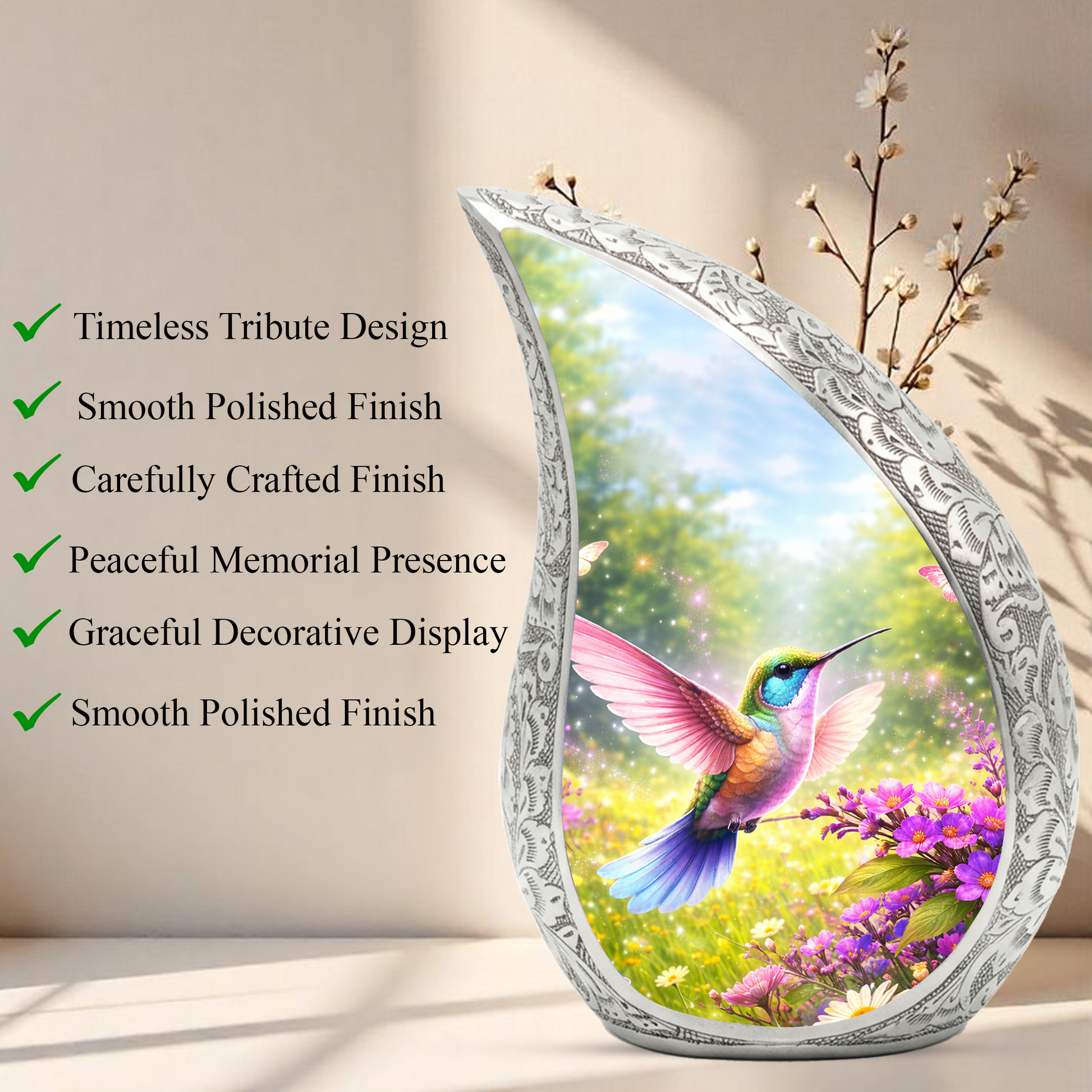 Hummingbird Urn for Mom | Hummingbird Urn for Human Ashes