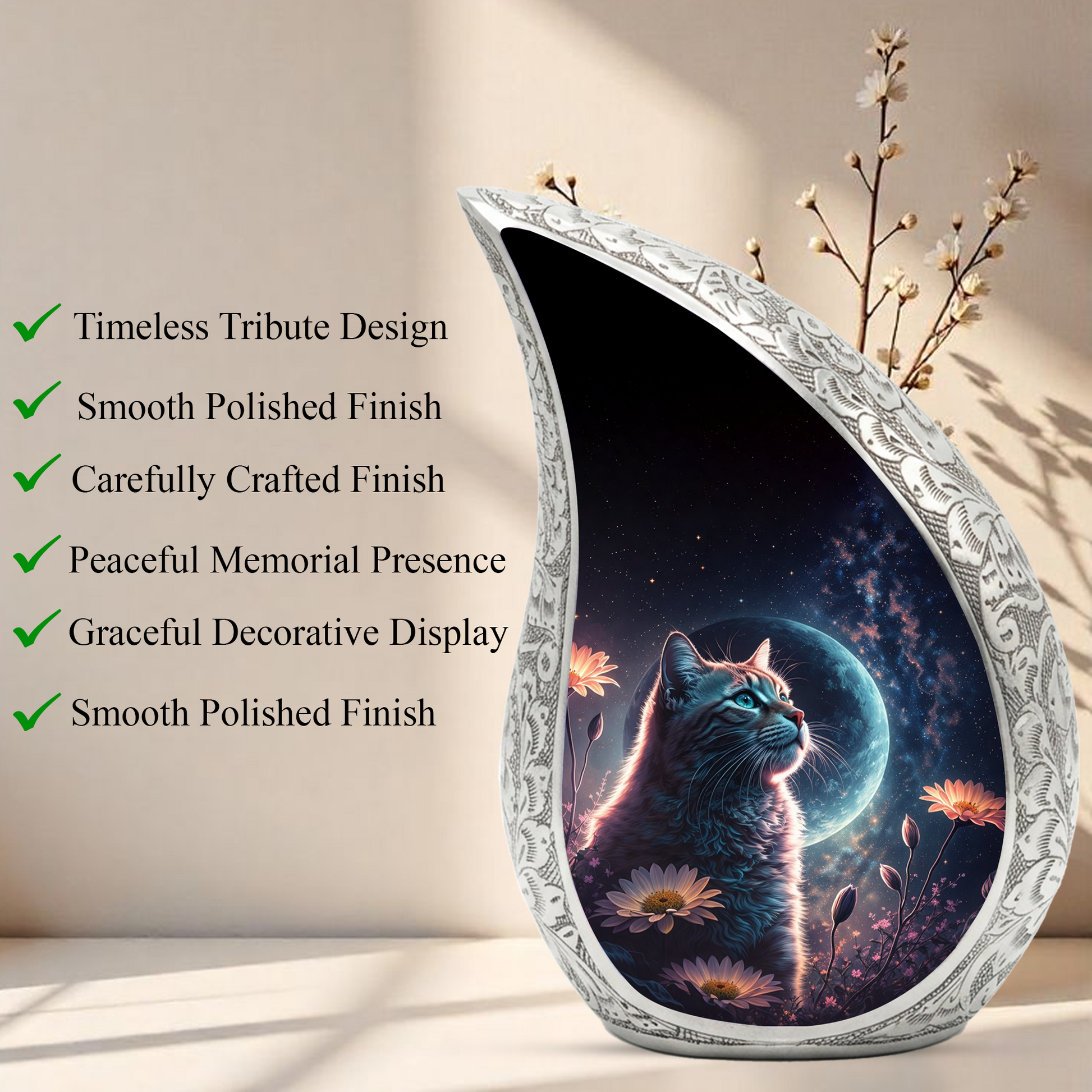 Personalized Cat Urn- Cremation Urn For Cat | Keepsake Urn For Ashes