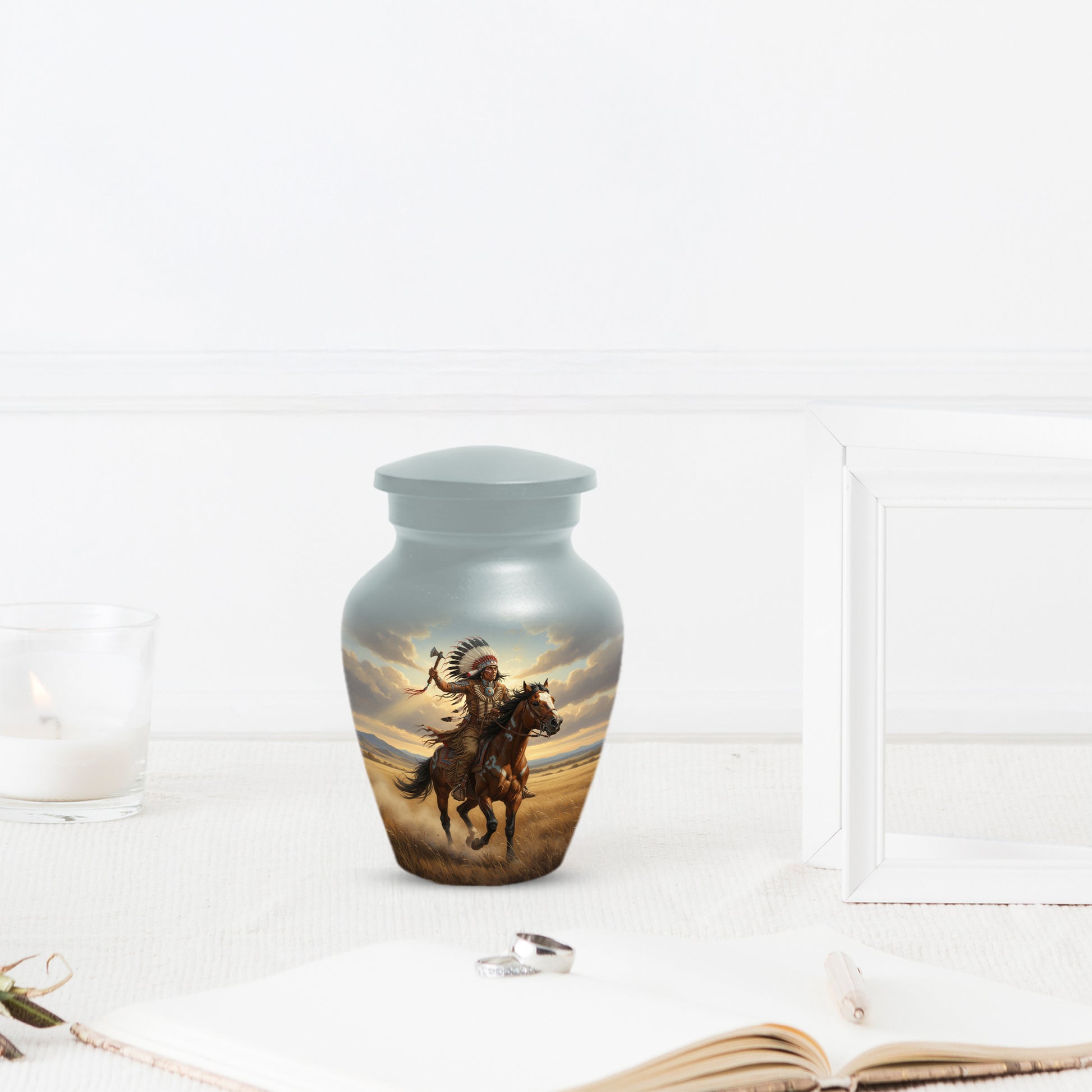 Warrior Horse Urn for Mom & Women | Unique Adult Female Cremation Urn for Human Ashes