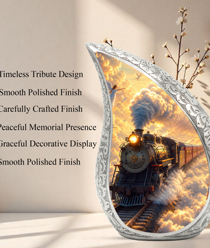 Steam Train Urn for Adult Ashes | Adult Cremation Urn | Memorial Urn for Human Ashes