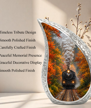 Steam Train Urn for Human Ashes | Vintage Locomotive Adult Cremation Urn