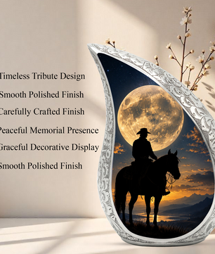 Cowboy Urn for Human Ashes | Western Cremation Urn for Men, Dad, Father & Cowboy Memorial