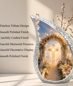 Heaven Cross Urn for Adult Ashes | Elegant Adult Cremation Urn for Human Ashes Memorial